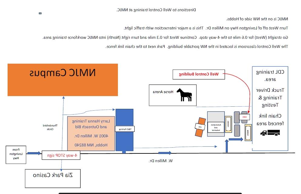 Directions to Well Control training at 世界十大博彩公司网站